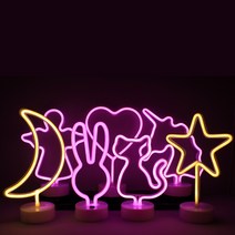 LED 네온사인 조명 스탠드 무드등 인테리어 소품 7종, 천사