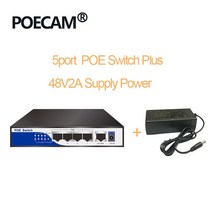 10/100MBPS RJ45 NOTWORK 스위치 1/802 AF/AT IP 카메라 NVR 무선 전화 WIFI 액세스 포인트 4 포트 POE 스위치 65W, with 48V2A power