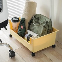 자유롭게 이동할 수 있는 바퀴달린 대형 바스켓, 그린, 1개