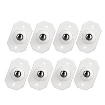 Self Adhesive Mini Wheels 8Pack Swivel Paste Pulley 360 Degree Rotation Sticky, 한개옵션1, 01 White