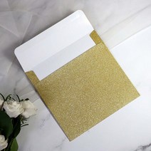 25Pcs Navyblue 신부와 신랑 결혼식 초대장 진주 종이 레이저 컷 인사말 카드 베이비 샤워 파티 공급, [04] Gold Envelop
