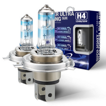 모닝 / 뉴모닝(04~11년) 170% 밝은 자동차 전조등 램프/전구 바이오라이트 슈퍼 울트라 레이싱 H4 2개입(1세트), 2개입, 슈퍼울트라레이싱 H4