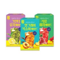 녹차원 [녹차원] 신상에이드 3종 (그린티유자+석류오미자+얼그레이복숭아) [시원한 맛있는맛] [녹차원] 신상에이드 3종 (그린티유자+석류오미자+얼그레이복숭아) [정성가득한 맛좋은], 5세트