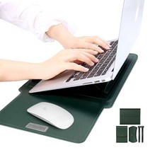McEDA 노트북 거치대 슬림 파우치 3in1 + 파우치 3종 + 스트랩 2개, Dark Green
