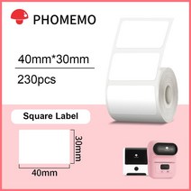 가격표라벨기 네임프린터 네임스티커기계 송장프린터 Jepod-M110/M220 라벨 프린터 용 자체 접착 용지 방, 28 L1 40x30 230p