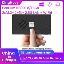 소형미니PC 미니 휴대용 산업용 한뼘 2.5G LAN 펜티엄 N6000 11 세대 인텔 PC 쿼드코어 DDR4 NVMe 윈도우즈 프로 컴퓨터 2x4K UHD WiFi6 BT5.2, [04] No System, [01] 미국, [08] 16GB DDR4 512GB NVMe