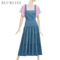 [블루레이스] 데님티어드멜빵원피스_BKM1OP3331