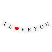 아트박스/에이치플러스몰 I LOVE YOU 가랜드 아이러브유 종이가랜드 W99D047