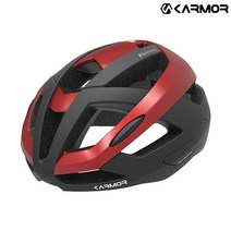 카머 피엔자 자전거 헬멧(블랙 레드) KARMOR FIANZA(코리안 핏 착용감 통풍 우수 경량 사이클)