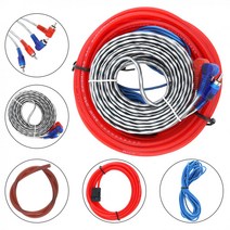 자동차 자동 오디오 와이어 배선 키트 스피커 우퍼 케이블 전력 증폭기 라인 전원 개조