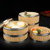 친환경 편백 대나무찜기 딤섬 만두 찜통 편백찜기, 18CM 2단 찜기