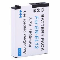 니콘 카메라 배터리 1800mah en-el12 en el12 enel12 s610c s710 s8000 s6000 s70 s1000pj s6100 s9100 p30용 교체용