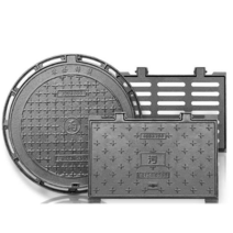 정화조 맨홀 뚜껑 폴리머 섬유 강화 플라스틱 원형 사각 배수로 하수구, 원형 600x700 B125