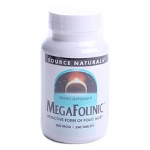 소스내츄럴스 Source Naturals 메가폴리닉 800mcg 타블렛, 60개입 × 1개