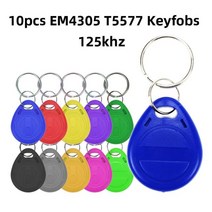 RFID 복사기 리더기 복사기 125KHz 13.56MHz USB 프로그래머 NFC 스마트 10 주파수 키 fob 카드 리더기 UID 디코더, 10pcs 125khz 키