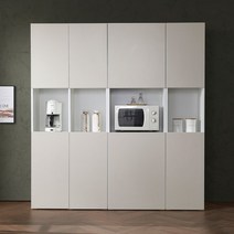이너프 렌지대 주방수납장 다용도수납장 틈새수납장, 이너프_베이직 800수납장, 그레이화이트