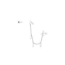 TOUS 세트 오브 실버 프래졀 네이처 리브즈 체인 이어링 / Set of Silver Fragile Nature leaves chain Earrings / 귀걸이 / 118653550