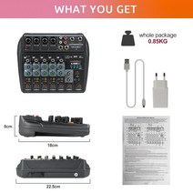 소형 음향 믹서 SSL2 46 채널 오디오 블루투스 USB 녹음 컴퓨터 DJ 콘솔 믹싱 48V 팬텀 전원 지연 반복 효과 V4 사운드, 2.6 CHANNEL