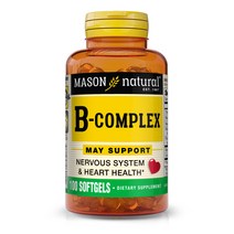 매이슨네츄럴스 B 콤플렉스 글루텐 프리 무설탕 소프트젤, 100개입, 1개, 100정