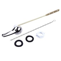 플래퍼 체인 화장실 손잡이가있는 홈 전면 마운트 교체 탱크 플러시 레버 호텔 유니버설 구리 쉬운 설치 적은 압력, 없음