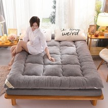 허리에좋은매트리스 접이식 미니 바닥용 싱글 3단 손님용 일본식 따뜻한 벨벳 바닥 매트 슬리핑 침대 접