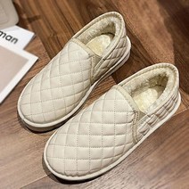 보드미 할머니털신발 심플 깔끔 디자인 따뜻한 여성 겨울 털 방한화 단화