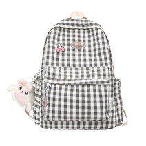 잔스포츠 백팩 여자 학생 가방 여행용백팩 패션 숙녀 귀여운 격자 배낭 여성 Kawaii 노트북 새 가방 대학