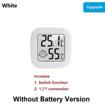 LCD 디지털 온도계 습도계 실내 실내 전자 온도 습도 측정기 센서 게이지 가정용 기상 관측 장치, E.업그레이드 버전 2