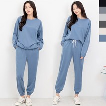 맨투맨 밴딩 조거 팬츠 트레이닝 상하 세트 여성 여자 옷