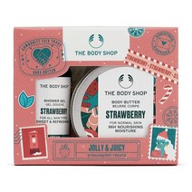The Body Shop 너티 & 누리싱 시어 트리츠 2개 선물 세트, Strawberry