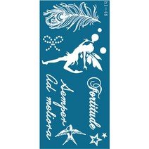 재사용가능 헤나타투 셀프헤나도안, 1개, h1-48