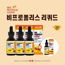 캐나다 직수입 구강 입안 입속 혓바닥 염증 향균 항산화 작용 목이 간질간질 목이물감 목건강 관리 개선 에 좋은 액상 원액 꿀벌 프로폴리스 리퀴드, 30ml, 4개