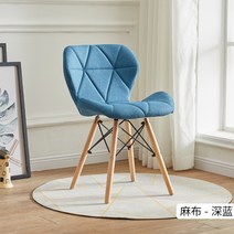 벨벳식탁의자 식탁벤치의자 인테리어식탁의자 원목의자 식탁의자 편한식탁의자, 진한 파란색 패브릭 나비 의자
