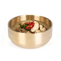 키친아트 금상첨화 티타늄 이중진공 탕기 국그릇 설렁탕 곰탕 육개장, 대18*8.5cm