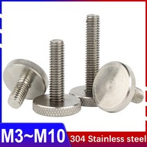 GB835 플랫 헤드 핸들 엄지 나사 304 스테인레스 스틸 널링 큰 머리 라운드 조정 볼트 광고 네일 M3M4M5M6M, 01 M3  (5Pcs)_01 6mm