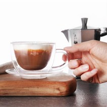데일리 커피잔 투명 손잡이 라떼잔 2p 아인슈페너잔 플랫화이트잔 물컵