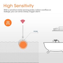 리지드 정화조 관로탐지기 Tuya Zigbee 누수 센서 수위 모니터 무선 스마트 홈 감지기 홍수 알람, 한개옵션0