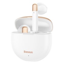 첫드림 Baseus 베이스어스 TWS 미니 작은 귀길 적용 리얼 무선 블루투스 이어폰 W2 블랙/화이트/그린/핑크, 화이트