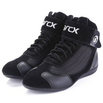 바이크 부츠 슈즈 오토바이 남자 모토 승마 여름 통기성 오토바이 신발 오토바이 헬기 크루저 투어링 발목 신발, l60053 블랙, 8.5