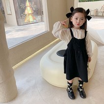 소소키즈 여아 블랙 러블리 원피스+ 블라우스 유아 아동 키즈 주니어 나들이 외출복 행사복 치마 드레스