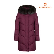 올포유 여성 폭스퍼 트리밍 구스 다운 점퍼 AWDJI8318-415