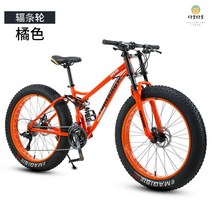 MTB 광폭타이어 팻바이크 출퇴근용 산악용 자전거 팻자전거 산악 입문용 펫바이크 튼튼한, 30속_03 | 26인치