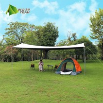 블랙코팅타프 헥사 하비 렉타 타프 차박 캠핑, 6x4.4m화이트[6봉]