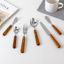 디작소 우드 브라운 커트러리 수저통 숟가락통 6type, 티스푼