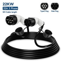 전기 자동차 충전기 EV 충전 케이블 16A-32A 단상 삼상 22kw IEC62196 EVSE 키트, CHINA_32A 3 phases
