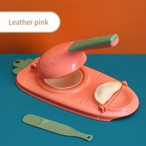 2in 1 만두 제조기 금형 기계 프레스 도구 인공물 수동 래퍼 제작, 03 pink