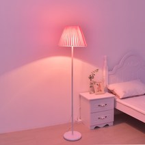 MBH 거실 연구 침실led침구 램프 아름다움 그물 붉은 앵커 따뜻하고 간단한 현대 수직 책상 램프 스피아노 플로어 장스탠드 장스탠드조명 플로어램프 거실 장스탠드, 화이트 폴 핑크 전등