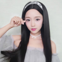 긴머리 자연스러운 연출 통가발 생머리 스타일