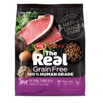 하림펫푸드 더리얼 그레인프리 크런치 어덜트 고양이 사료, 참치, 1kg, 1개