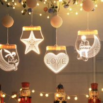 지니홀딩스 로맨틱 LED 무드등 아이방 조명 걸이형 무드등 모빌조명 샵 가게 창문 조명 인테리어 조명 취침등 수유등, 나비